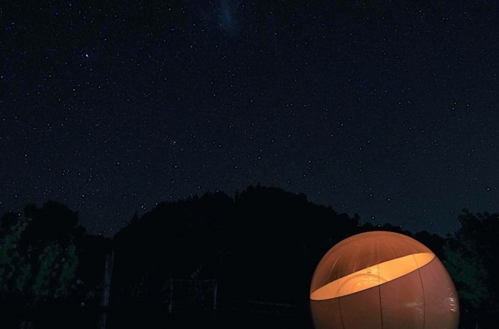 Glamping site with luxury tents in New Zealand