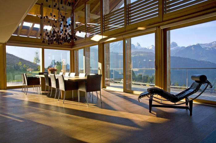 Modern Swiss Chalet Interior Design | Callender Howorth Luxury ski chalet in Swiss Alps