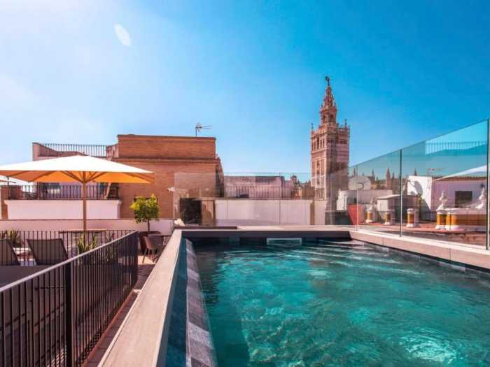 Boutique hotel in Seville with historic architecture