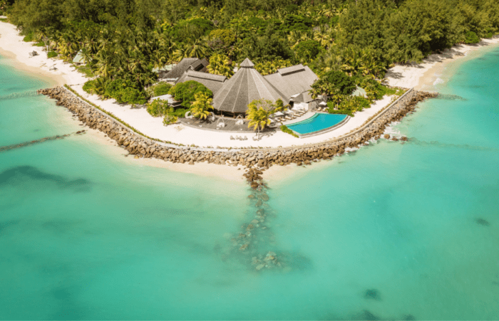 Luxury island resort in Seychelles with private beach