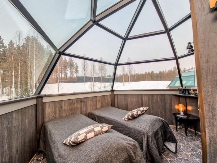 Ice hotel stay in Lapland with glass igloos