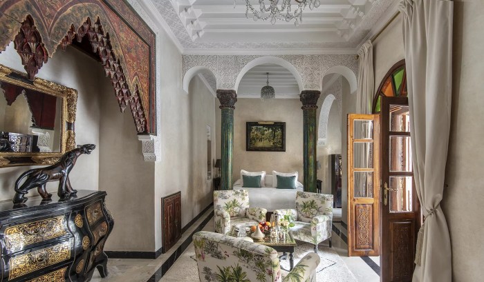 Boutique riad hotel in Marrakech with courtyard pool