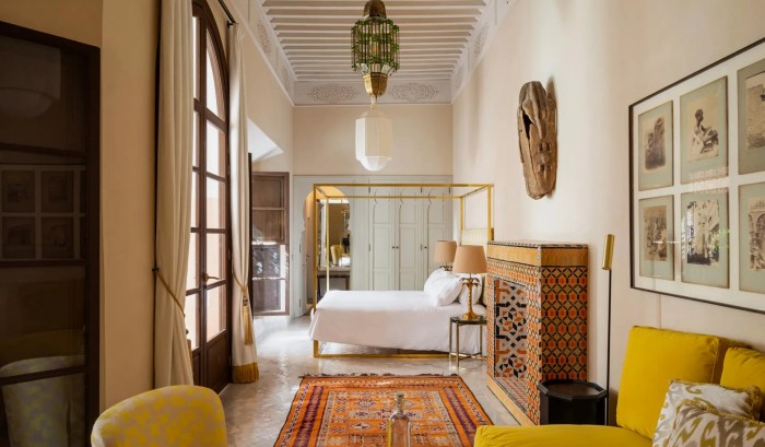 Boutique riad hotel in Marrakech with courtyard pool