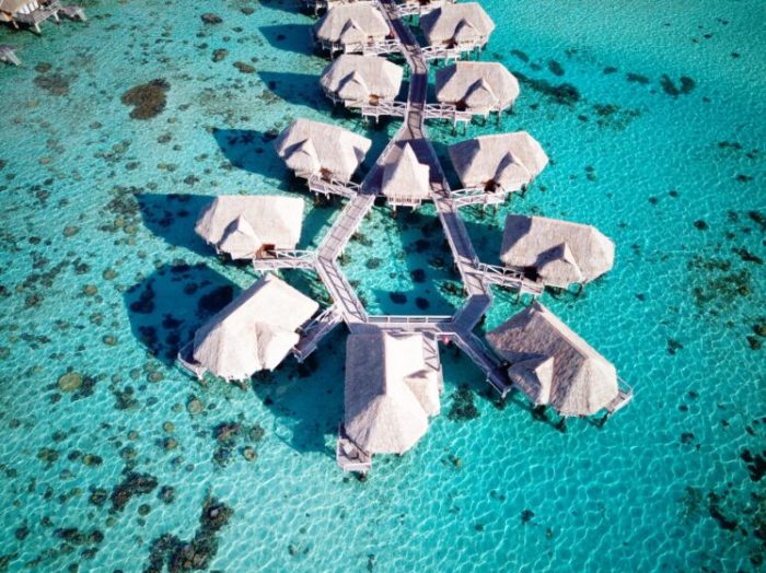 Overwater villa in Tahiti for honeymoon