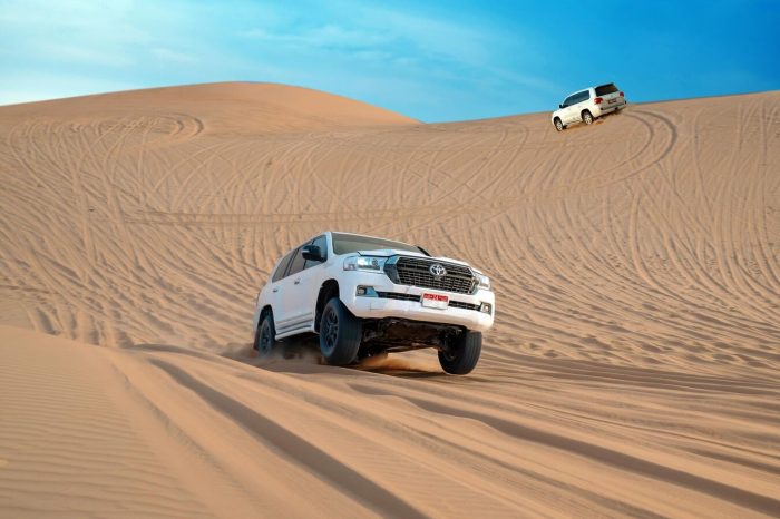 Luxury desert resort in Abu Dhabi with dune safari