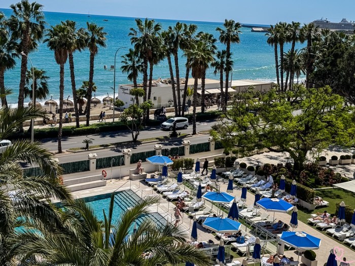 Luxury beachfront resort in Malaga with sea view balcony