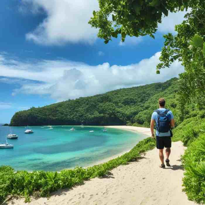 Beach resort in Boracay with white sand beach