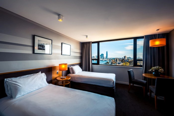 Hotel with panoramic city view in Sydney