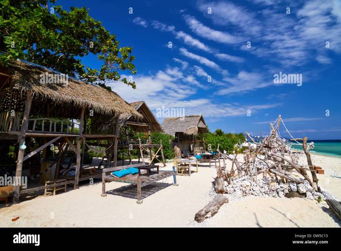 Beach bungalow resort in Gili Islands