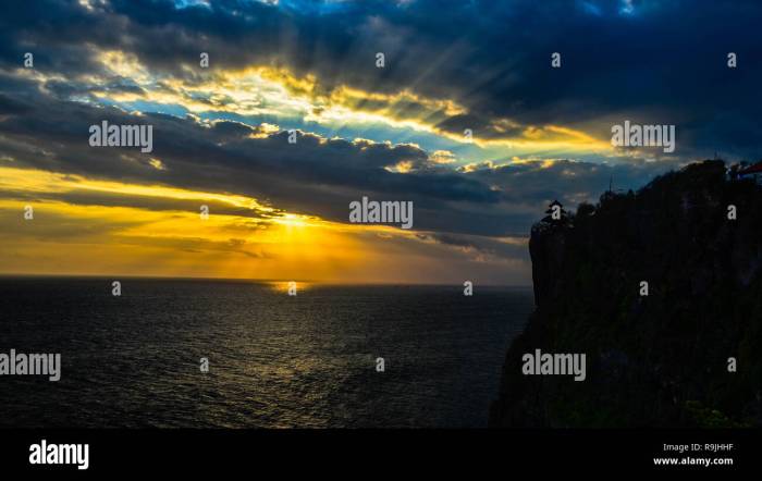 Cliffside hotel in Uluwatu with ocean sunset view