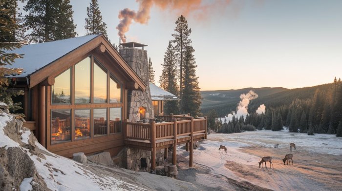 Luxury lodge in Yellowstone National Park